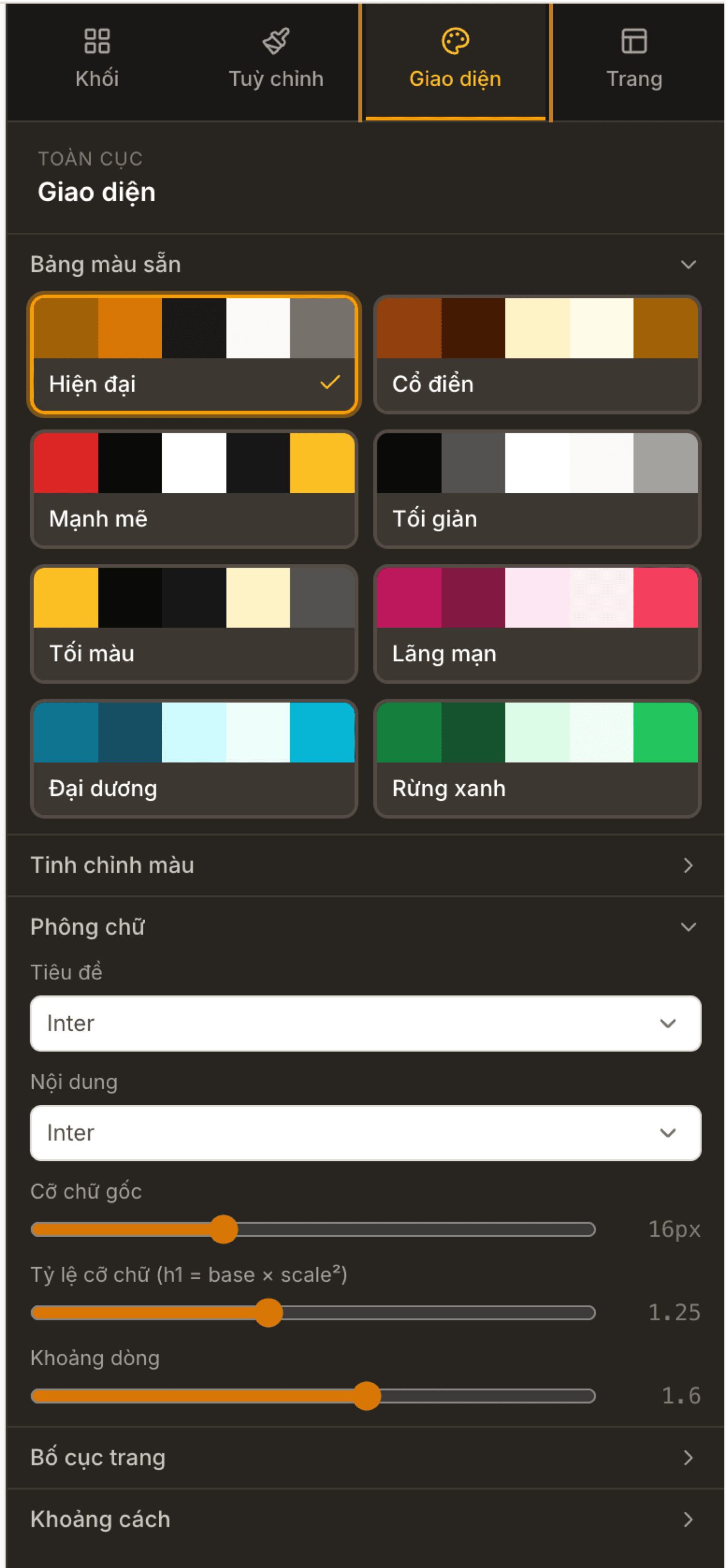 Đổi màu & phông chữ trong tích tắc