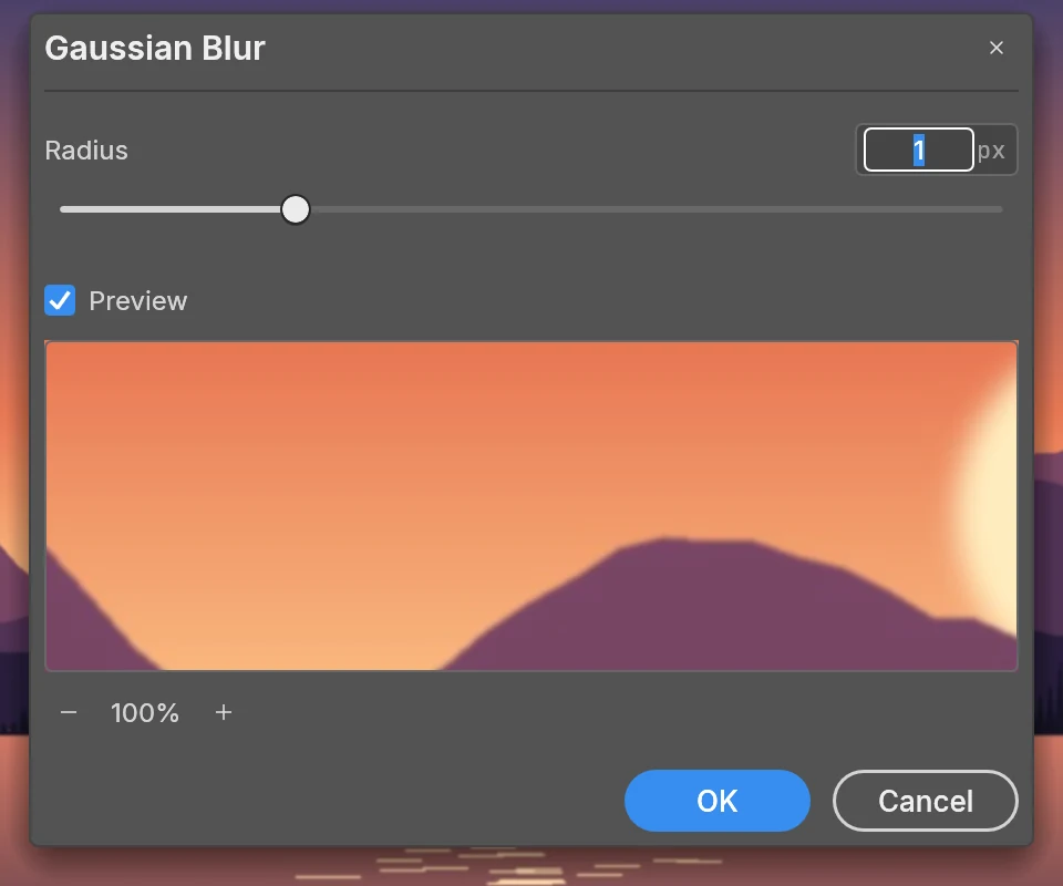 Làm mờ Gaussian Blur
