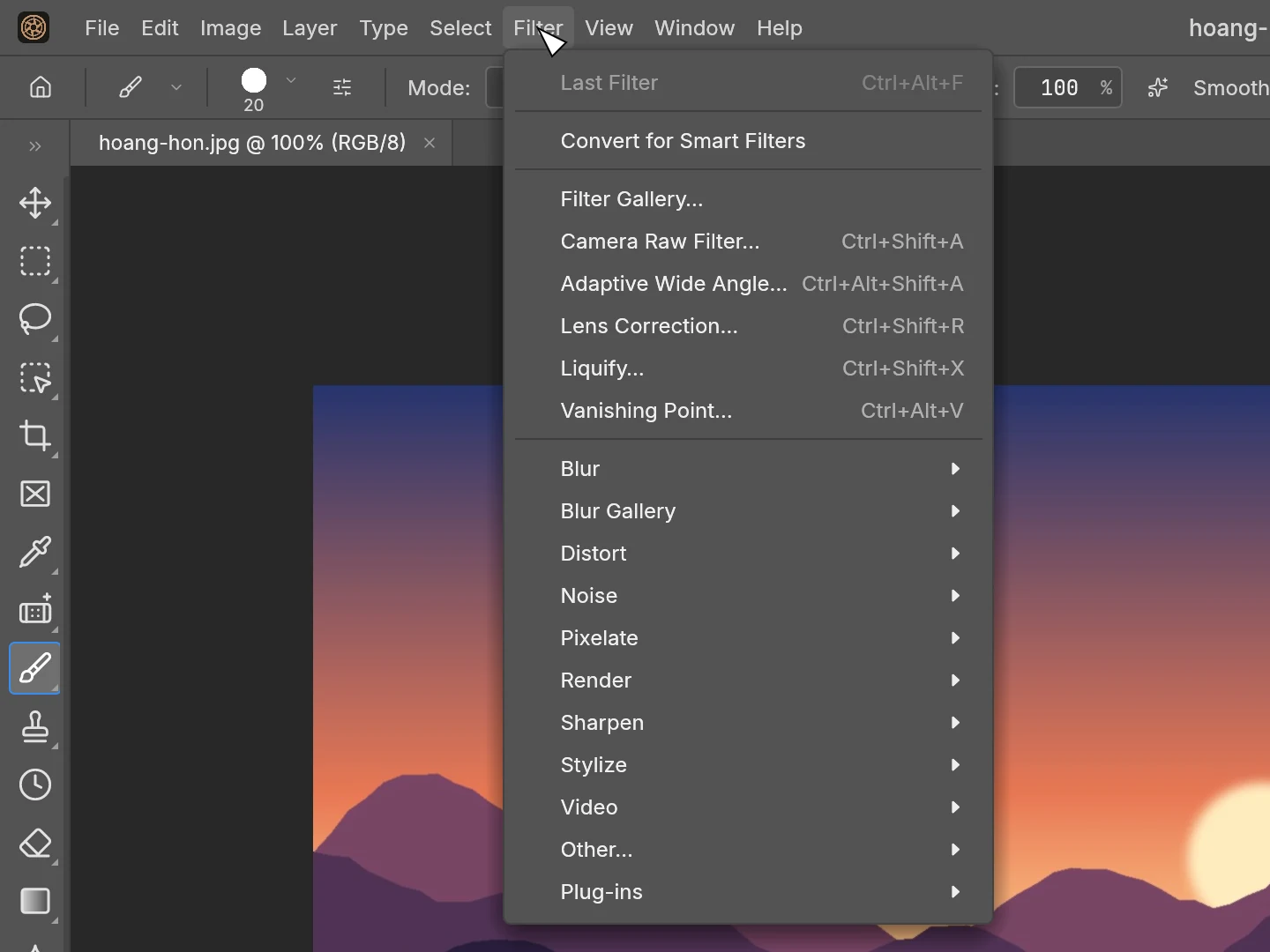 Menu Filter