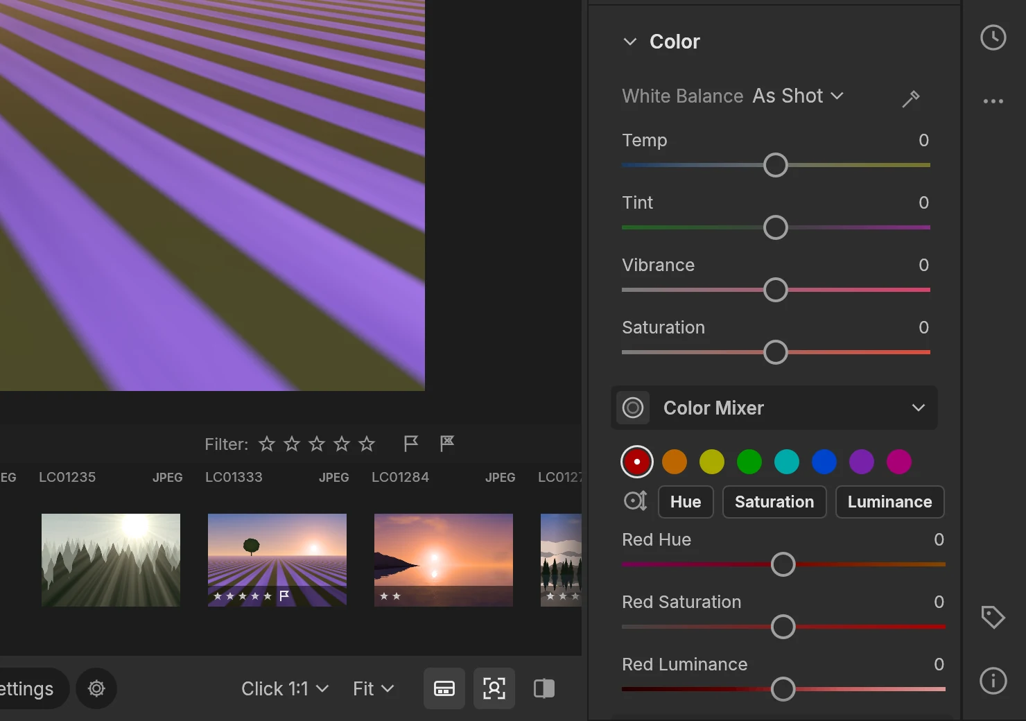 Chỉnh từng màu (Color Mixer)